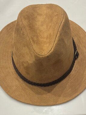 Something Special Stylish Tan Fedora with Dark Braided Band